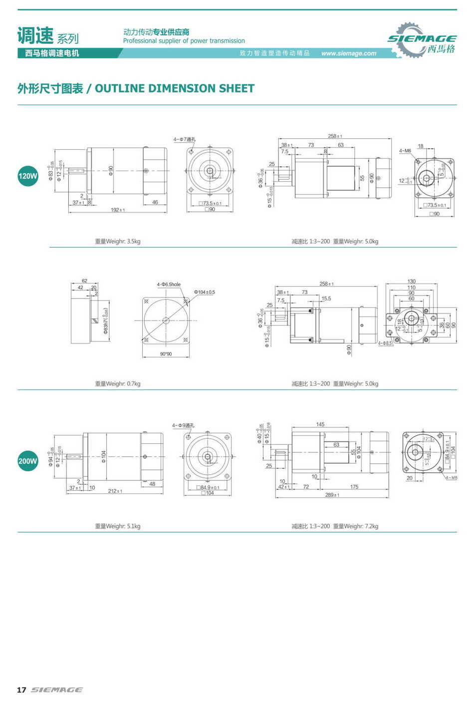 西馬格調速馬達380V