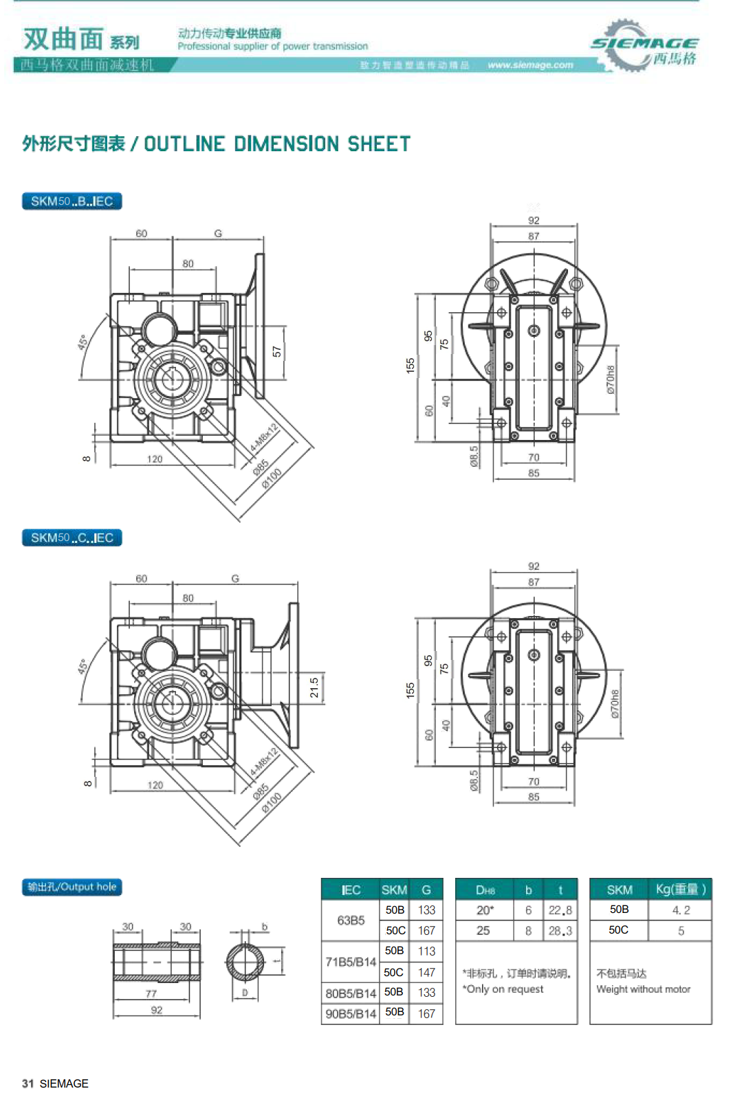 西馬格雙曲面減速機(jī)50
